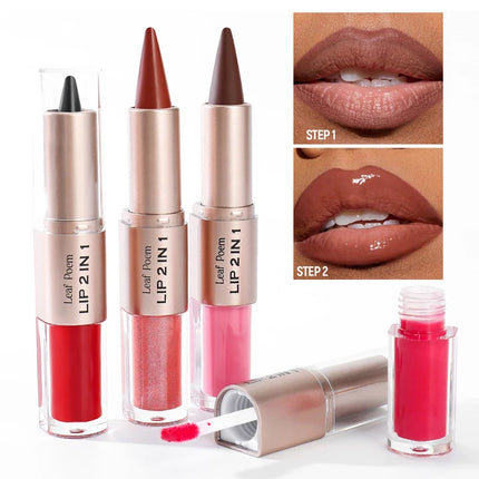 Tapered Lip Liner Lipstick Pen Matte Black Brown Velvet Lipstick Outline Contour Lipliner Water Mirror Moisturizing Lip Gloss