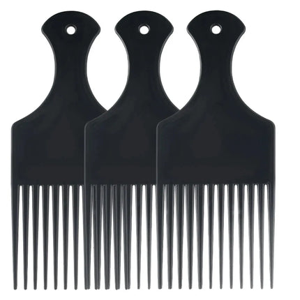 Afro Pick Comb For African American Hair Wide Tooth Detangle Styling Comb For Curly Kinky Wig Braiding Hairdressing Tool