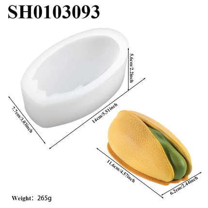 Pistachios Design Silicone Bakeware 1 or 4 or 9-Cell Chocolate Mold Food Grade Mousse Cake Mould Soap Mold Kitchen Dessert Tools