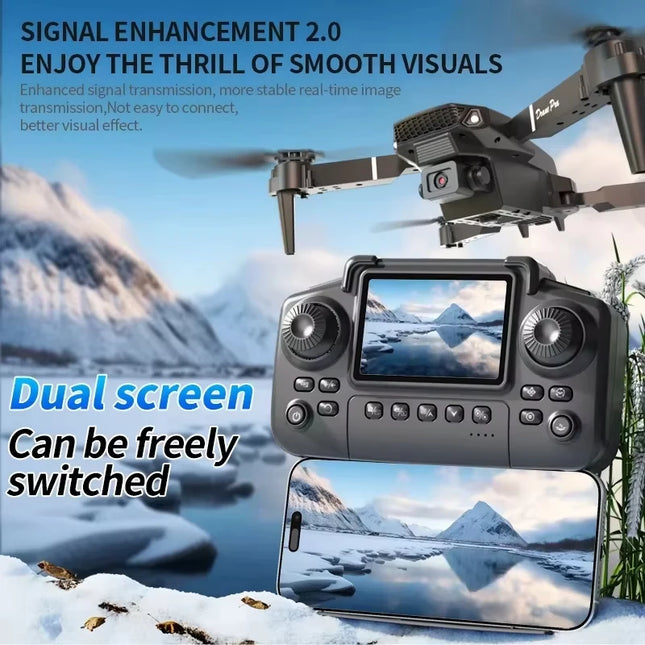 New Upgrade 8K HD Dual Camera GPS Obstacle Avoidance 2026 E88 Plus Mini Foldable Drones Brushless Motor RC Quadcopter Toys Gifts