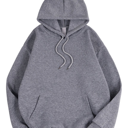 Basic Winter Women's Solid Hoodies Stretch Fleece Comfortable Sweatshirts Loose Pocket Warm Clothes New Street Female Pullover