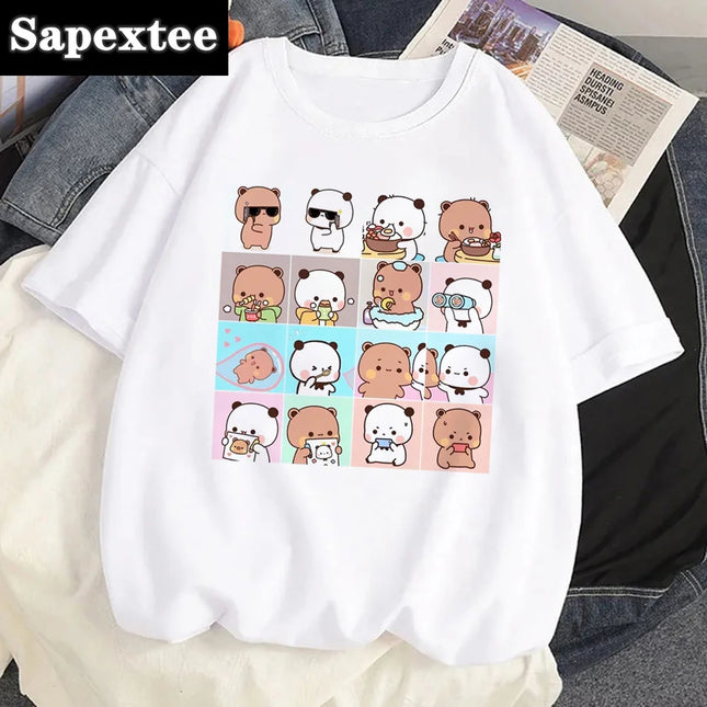 Bubu Dudu Women's Comic Graphic T-shirt Female Designer Clothing