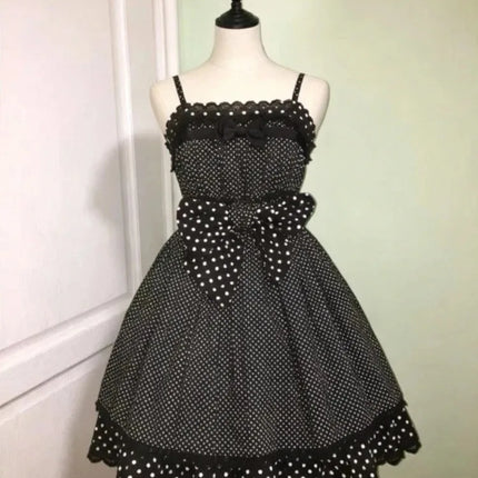 Gothic Retro Sweet Bud Mini Dress Women Harajuku Y2k Strap Dress Y2K Aesthetic Club Party Fashion Outfits