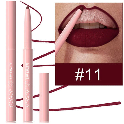 Luxury Matte Lip Liner Long-Lasting Matte Creamy Plumping Lip Waterproof Natural Nude Brown Slim Lip Liner 12 Colors  Cosmetic