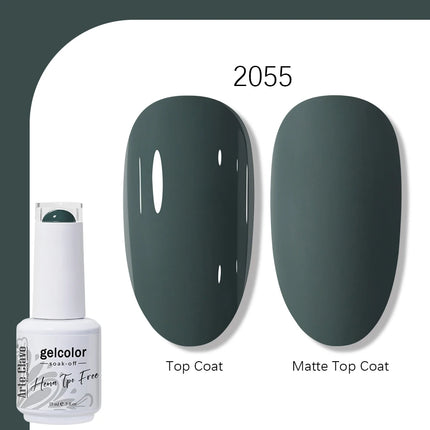 Arte Clavo Solid Color Gel Nail Polish 15ml Soak Off UV LED Gel Semi-Permanent Glitter Polish For Manicure Nail Art Salon Gel