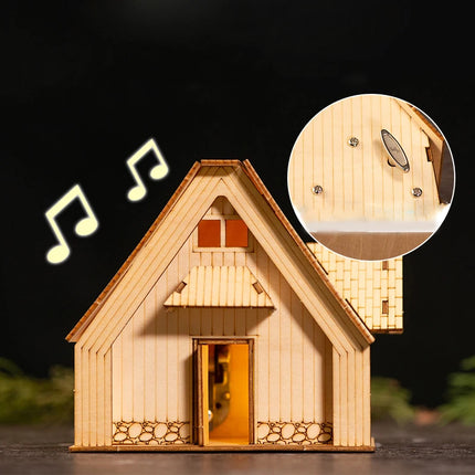 1:50 Scale Miniature Building Prefabricated House Wooden Cabin DIY Assembly Model Kit Wooden Constructor Architecture Material