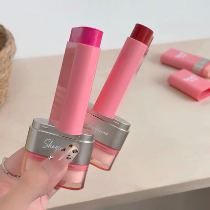 SHAQINUO Large-capacity High Color Rotating Blush Cream Stick 13g Moisturing Natural Long-lasting Waterproof Non-Removing Blush