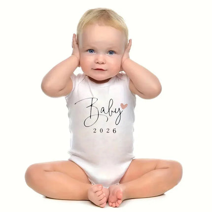 Baby Coming Soon 2026 Announcement Newborn Baby Bodysuit Romper Funny Boys Girls Outfits Body Pregnancy Reveal Clothes