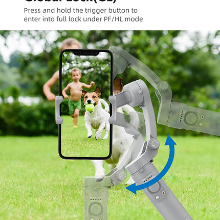 AXNEN HQ3 3-Axis Gimbal Stabilizer for Smartphone Handheld Phone Video Record, Android iPhone Tiktok Vlog Cellphone Stabilizer