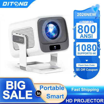 DITONG X3 plus Mini LED Projector 4K Android 1080P Full HD Home Theater Video Projector for Movies Upgraded Version