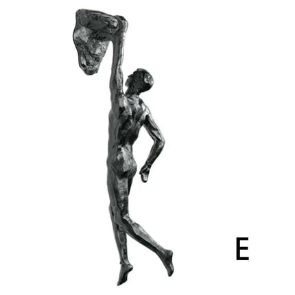 Athlete Rock Climbing Resin Background Wall Hanging Decoration, Sculpture Statue, Retro Figures, Present Decor New 2023