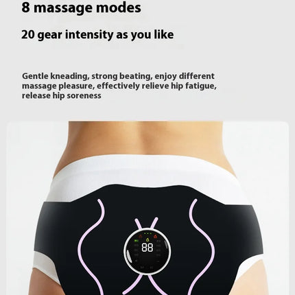 Gel-Free EMS Hip Sculptor,Hip Lift Trainer with Auto-Adhesion, Wireless Buttock Massage plasticity for Home Gym & Sensitive Skin