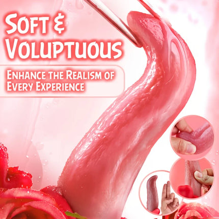 Women Adult Sex Products 4 in 1 Tongue Licking Vibroom Suck Citoral Stimulator Couple Adult Games 10 Licking & 10 Swing