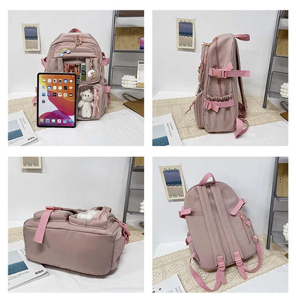 Fashion Girls Backpack New Large Capacity Korean Style Women Backpacks Cute Student School Backpack Versatile Women's Bag