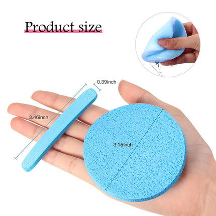 12Pcs Compressed Facial Sponge for Estheticians Face Round Cleansing Sponge Makeup Removal Sponge Pad Exfoliating Spa Washing