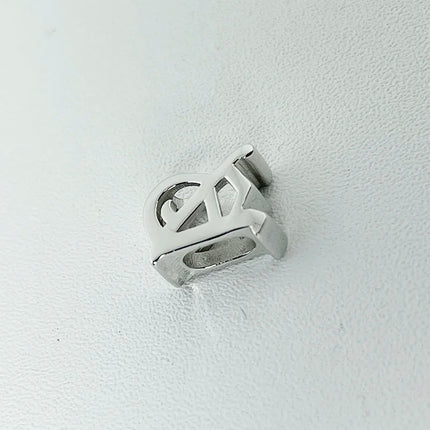 Unique Real 925 Sterling Silver Old English Letter A-Z Initial Charm Pendant For Women Girls Men Spiriti Jewelry Gift For Friend