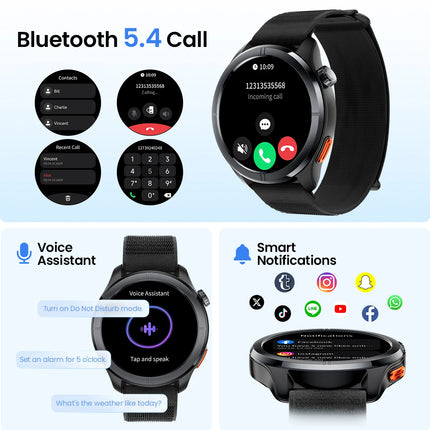 HAYLOU Solar Neo 2 Voice Calling Smartwatch 1.43'' HD AMOLED Display 24h Health Monitoring 150+ Sports Modes 1ATM Smart Watch
