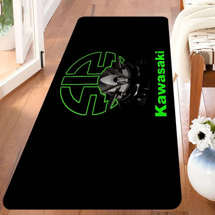 K-Kawasaki Hallway Carpet Non-Slip Laundry Room Mat Laundry Decor Balcony Child Living Room Bedside Area Rugs