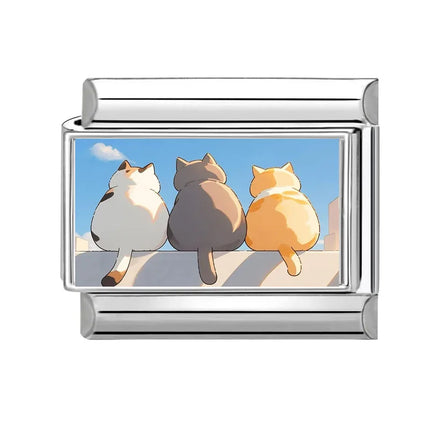 2025 Fashion Lovely Animals Dogs Corgi Cats Pet Italian Charm Fit 9mm Stainless Steel Women DIY Bracelet Gift Jewelry Wholesale
