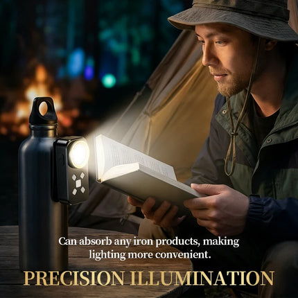 EDC Flashlight USB Charging Magnetic Clip Work Light LED Strong Light Torch Red Blue Warning Light for Outdoor Camping Hiking
