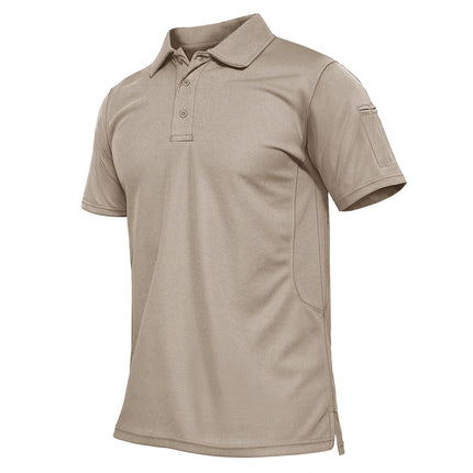 TACVASEN Summer Colorful Fashion Polo Tee Shirts Men's Short Sleeve T-shirt Quick Dry Team Work Green T-Shirt Tee Tops Clothing
