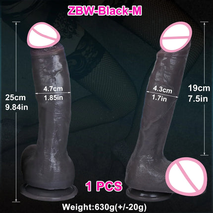 Yellow White Black Realistic Thick Huge Dildo Soft Anal Plug Masturbators Penis Adults Sex Toy for Women Suction Cup Big Dick