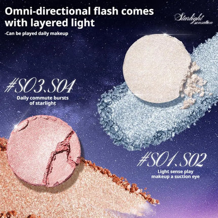 Colorkey Shimmer Pearl Glitter Monochrome Eyeshadow Brighten Crystal Highlight Waterproof Long-Lasting Face Makeup For Dinner