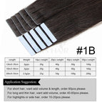 1B / 40pcs For Volume / 22inch 2.5g