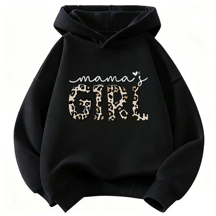 Girls' Spring/Fall Long Sleeve "Mama Girl" Print Sweatshirt Children's Clothing Cute Hoody for Boys Girls Casual Hoodies