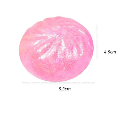 Colorful Glitter Dumpling Release Ball Sensory Squeeze Toy For Stress Balls Simulation Food Squishies Bun Steamer Squeeze Gifts