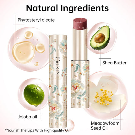 CATKIN GLOSSY LIP BALM Hydrating Lip Balm in 6 Vibrant Colors Moisturize, Protect & Soothe