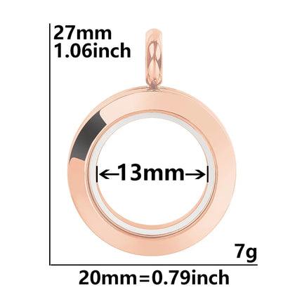 1Pc Stainless Steel Openable Glass Coin Bezel Cremation Urn Locket Pendant Round Reliquary Picture Medaillon кулон Jewelry