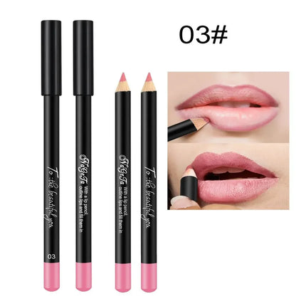 Matte Lip Liner Pencil 12 Assorted Colors Lipstick Eyeliner Natural Makeup Soft Pencil Waterproof and Long Lasting Lip Liner Pen