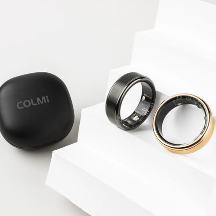 New COLMI R03 Smart Ring Charging Case Men Women, Battery Life 39 Days, Health Monitor, IP68 & 5ATM Waterproof, Multi-sport Mode