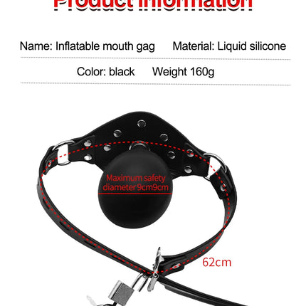 Inflatable Gag Open Mouth Gag Oral Dildo Plug Pump Restraint Slave Bondage Open Mouth Balls BDSM Sex Toys For Couples Adult Game
