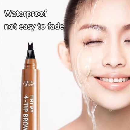 Liquid Eyebrow Pencil Eyebrow Pen Waterproof Fork Tip Eyebrow Tattoo Pencil Long Lasting Professional Fine Liquid EyeBrow Pencil
