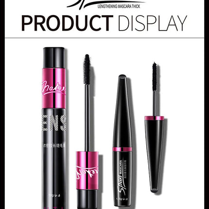BIOAQUA Brand Black Silk Fiber Mascara Makeup Set Eyelash Extension Lengthening Volume 4D Mascara Waterproof Cosmetics 2pcs/lot