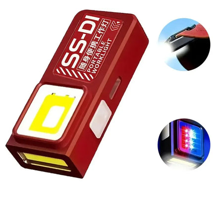 Mini COB LED Flashlight USB C Rechargeable Powerful Work Light with Clip Magnet Waterproof EDC Camping Walking Pocket Lamp