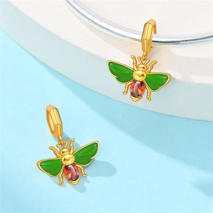 Original Charms Beads 925 Sterling Silver Golden Leopard Firefly Butterfly Hot Air Balloon Beads Fit DIY Bracelet Fine Jewelry