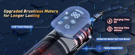 APP LED Automatic Male Masturbator Cup 7 Sucking Rotating Licking Thusting Modes Pocket Pussy Stroker Blowjob Sex Toys For Men
