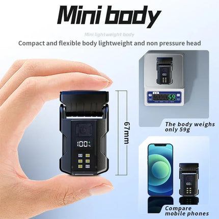 Multifunctional Mini Charging Flashlight Led Bright EDC Torch Magnetic Cap Clip Lamp Flash Light Outdoor Camping Fishing Tools
