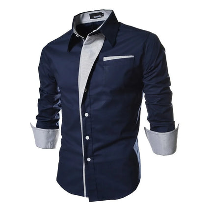 2026 Men's Long Sleeved Casual Shirt, Striped Slim Fit Men's Shirt, Fashionable Section Color, Plus Size, Diverse Colors