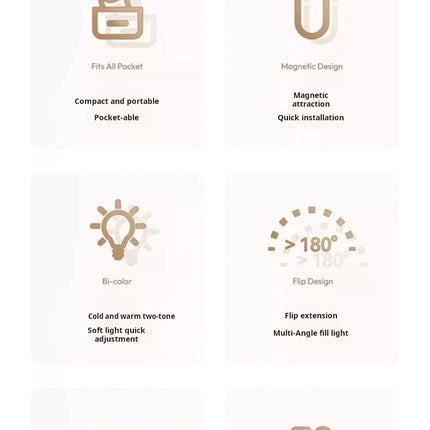 Magnetic Selfie Light LED Fill Light Compatible For Magsafe,ravel, Desktop, Selfies, Video, Makeup/Photography/TikTok/Zoom Calls