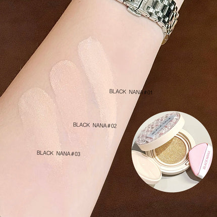 Air Cushion Foundation, Ballet Light Natural Moisturizing Concealer Cream Whitening Oil-Control Women's Long-lasting Makeup Base