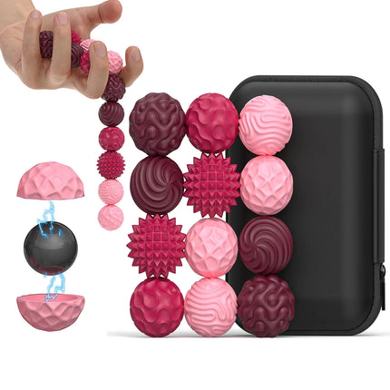 Silicone Magnetic Balls Fidget Toys for Adults Stress Balls Sensory Toy Magnet Desk Fidgets with Textured ADHD Anxiety Relief