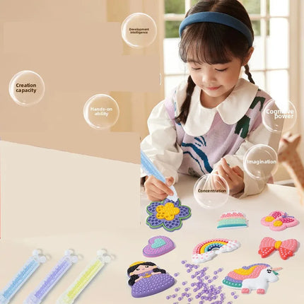 Handmade Bead Painting Children DIY Toy Ballpoint Pen Painting Set Cartoon Princess Stickers Educational Toys