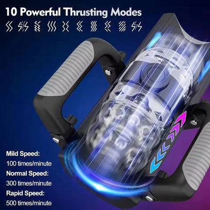 THRUSTING-PRO Thrusting High Speed Male Masturbator Machine Automatic Telescopic Vagina Masturbation Cup Sex Toy For Men