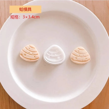 Ocean Animals Cookie Cutter Shell Conch Seal Sea Monster Fish Cookie Mold Marine Organism Biscuit Mold DIY Biscuit Baking Tool