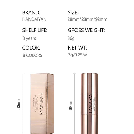 Double-head Face Bronzer Contour Stick Cream Makeup Light Dark Shadow Lasting Concealer Facial Brighten Contouring With Brush