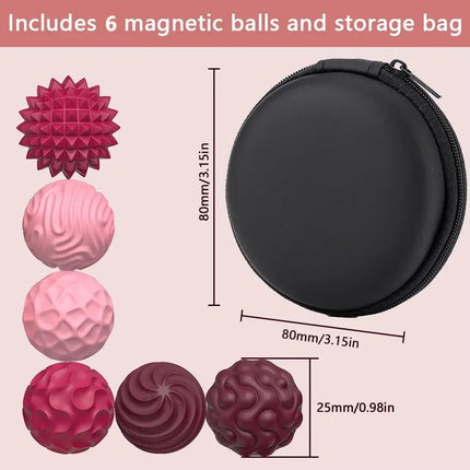 Silicone Magnetic Balls Fidget Toys for Adults Stress Balls Sensory Toy Magnet Desk Fidgets with Textured ADHD Anxiety Relief